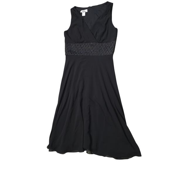 Vintage Patra Midi Dress Flowy Beaded Women Size 12 Gothic Romantic Witchy - Picture 1 of 7